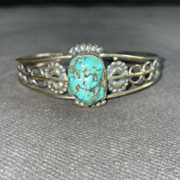 Vintage turquoise/silver bracelet. - Picture 3 of 3